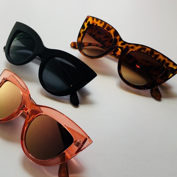 Tortoise Leopard Cat Eye Sunglasses Celebrity - Picture 3 of 3